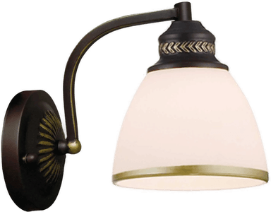 Viokef Clair brun metallvegglampe