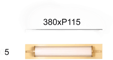 Viokef LED-vegglampe Frida, hvit/gull