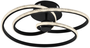 Viokef Berlin LED-taklampe, sort, Ø 52 cm