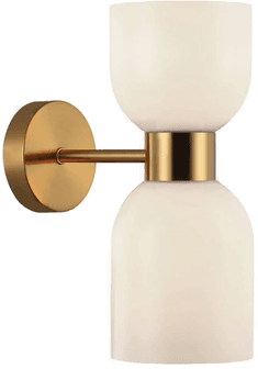 Viokef Memory-vegglampe, bronse/hvit