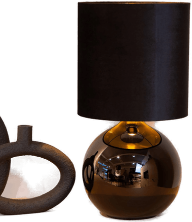 Lucide Esterad bordlampe, svart, Ø 24 cm