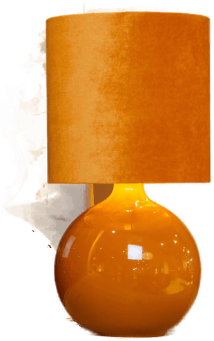 Lucide Esterad bordlampe, oker, Ø 24 cm