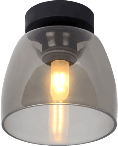 Lucide Tyler taklampe svart/røykgrå