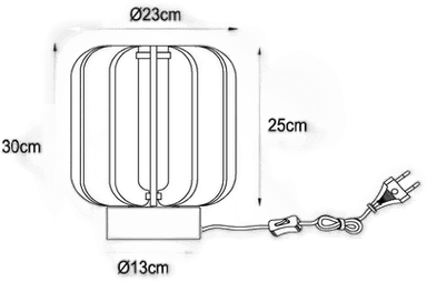 Lucide Rafal bordlampe, grå, Ø 23 cm