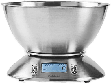 Nedis digital kjøkkenvekt rustfritt stål