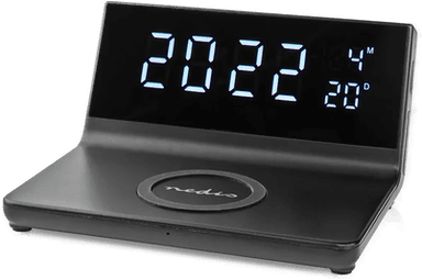 Nedis Vekkerklokke med trådløs lading 15W