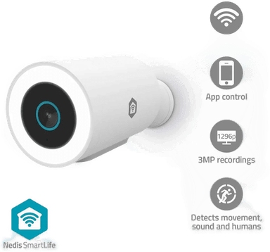 Nedis SmartLife Utendørs kamera 3MP HD