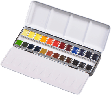 Blockx Aquarell Metallboks 24-set