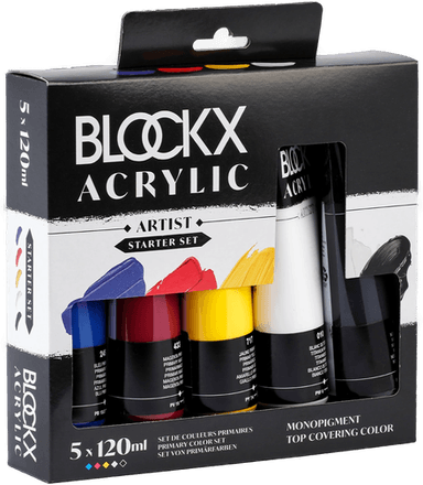 Blockx Akrylsett Primaries 5x120 ml