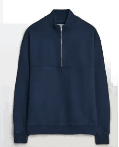 Colorful Standard Classic Organic Half-Zip Navy Blue