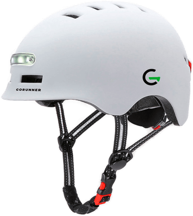 Gorunner LED Sykkelhjelm S Hvit