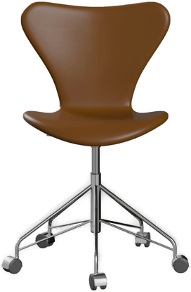 Fritz Hansen 3117 Sjuan Helklädd Läder Brun