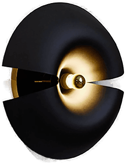 AYTM Cycnus vegglampe, svart, Ø 45 cm