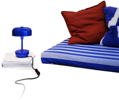 Dyberg Larsen Haipot bordlampe blå