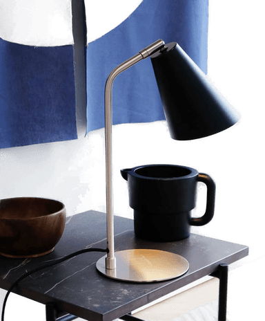 Dyberg Larsen Oswald bordlampe, svart/stål