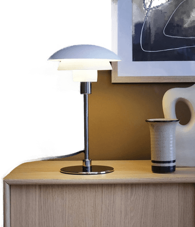 Dyberg Larsen Morph bordlampe, hvit, 35 cm