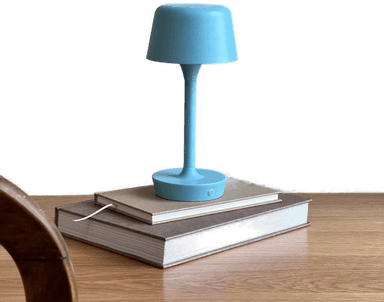 Dyberg Larsen LED-bordlampe Flow, lyseblå