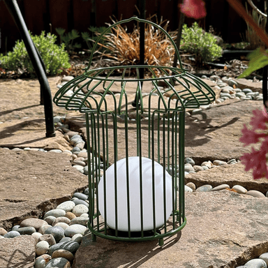 Dyberg Larsen LED-bordlampe Basket, grønn