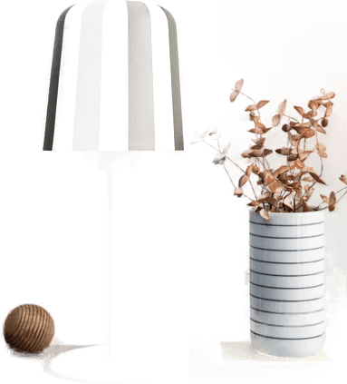 Dyberg Larsen bordlampe Gry, grå/hvit