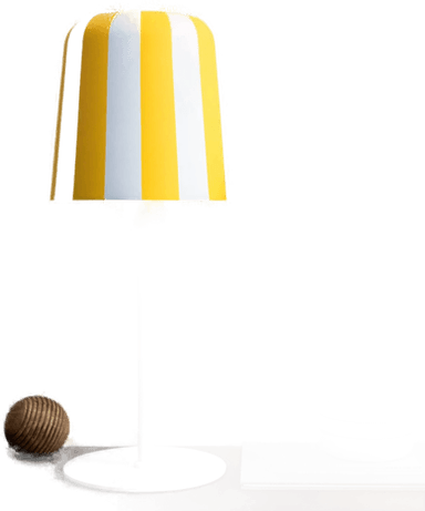 Dyberg Larsen Gry bordlampe, gul/hvit