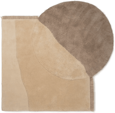 Ferm Living View Tuftet teppe 180x180 cm Beige
