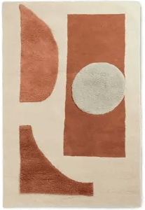 Ferm Living Bloco teppe Blush-off white