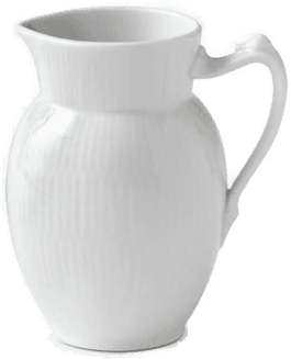 Royal Copenhagen Hvit Riflet Kanne 0,38L