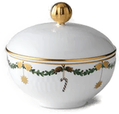 Royal Copenhagen Stjerne Riflet Jul Sukkerskål 15 cl