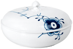 Royal Copenhagen Blå Mega Riflet skål 130 cl