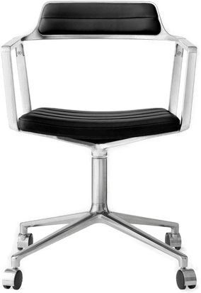 Vipp 452 kontorstol svart lær