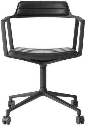 Vipp 452 kontorstol svart læder