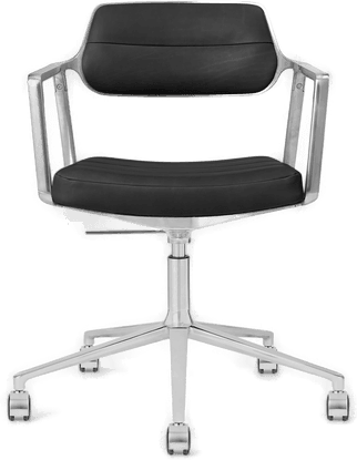 Vipp 453 kontorstol svart lær