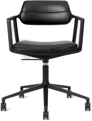 Vipp 453 kontorstol svart læder