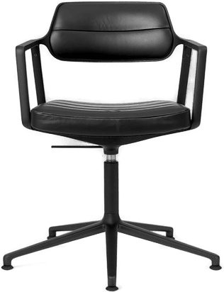 Vipp 453 kontorstol svart læder