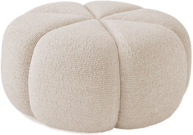 Vipp 655 Pouf, Wavy Off White/Light Grey