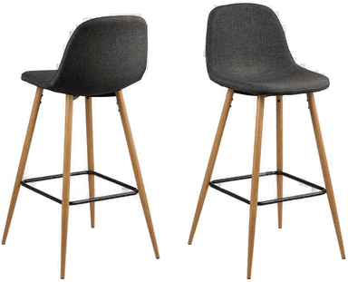 Ac Design Furniture Barstol Emelie Grå 2-pk