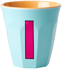 Rice melaminkopp medium bokstav I 30 cl