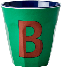 Rice melaminkopp medium bokstav B 30 cl