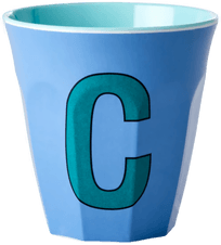 Rice melaminkopp medium bokstav C 30 cl