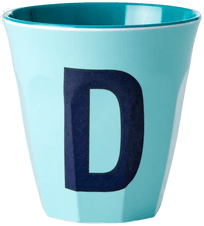 Rice melaminkopp bokstav D 30 cl Mint