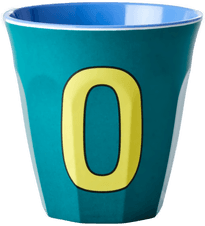 Rice melaminkopp medium bokstav O 30 cl