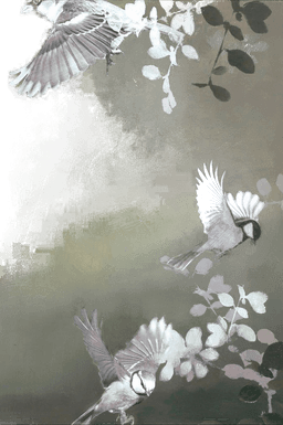 Malerifabrikken Poster Bird 4 Grønn