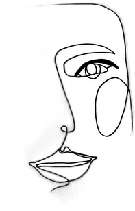 Malerifabrikken Poster Face Line 1 Hvit