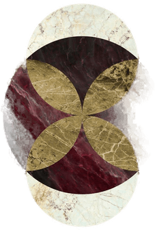 Malerifabrikken Poster Marble Rustic 2 Rød