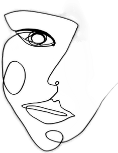 Malerifabrikken Poster Face Line 2 Hvit