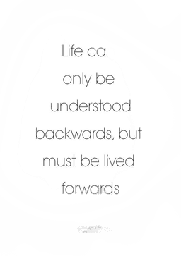 Malerifabrikken Poster Life can only Hvit