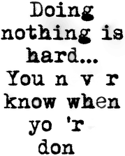 Malerifabrikken Poster Doing nothing Hvit