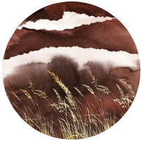 Malerifabrikken Bilde Golden Land 2 Rød