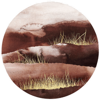 Malerifabrikken Bilde Golden Land 1 Rød