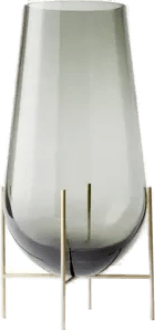 Audo Copenhagen Échasse vase, røykfarget glass